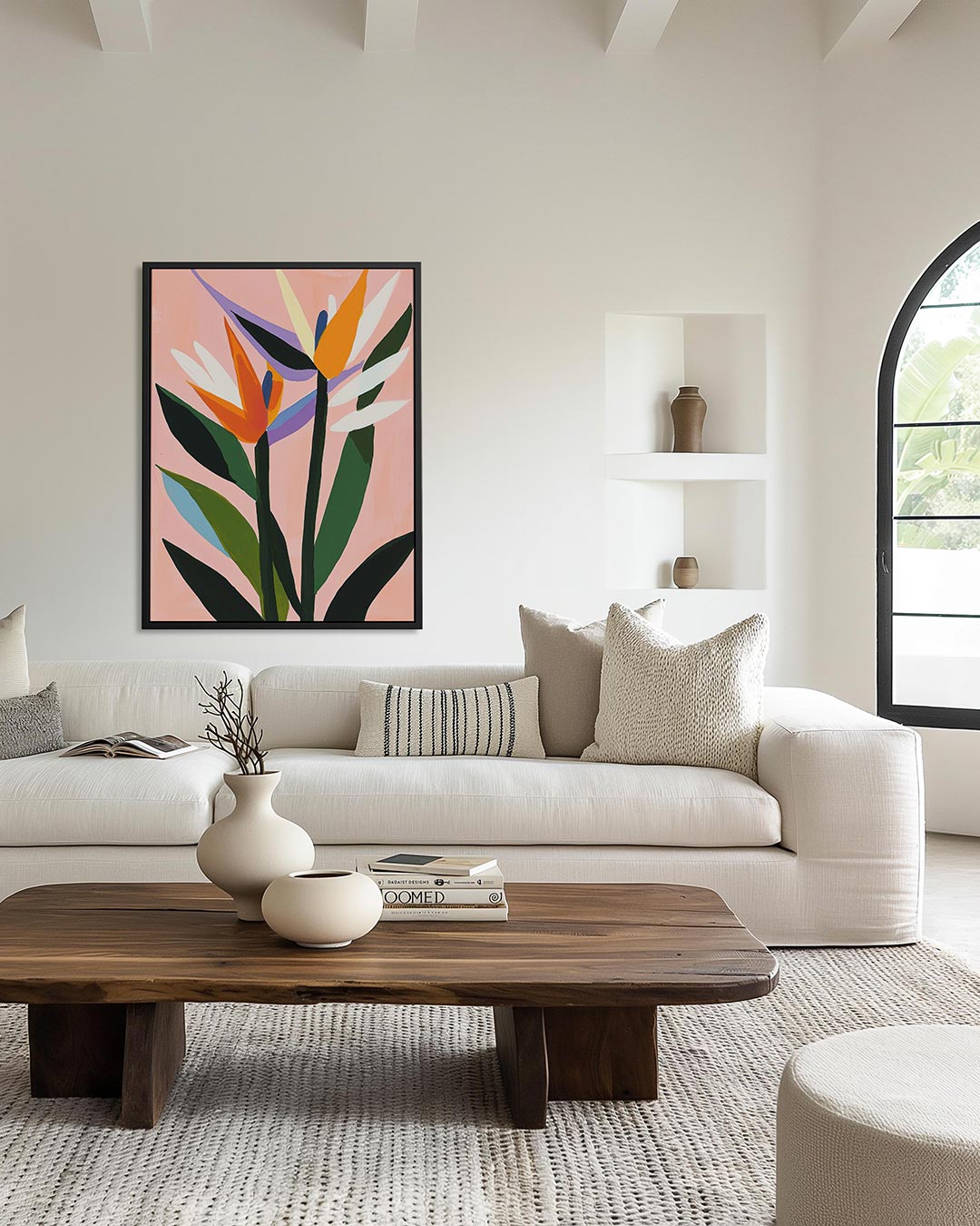 Kleurrijke bloemvormen Kunstwerk