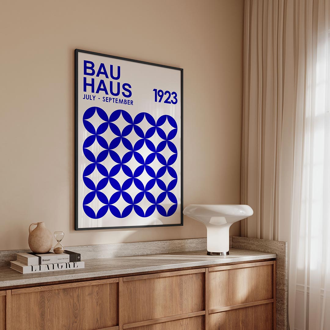 Cirkelritme blauw Poster