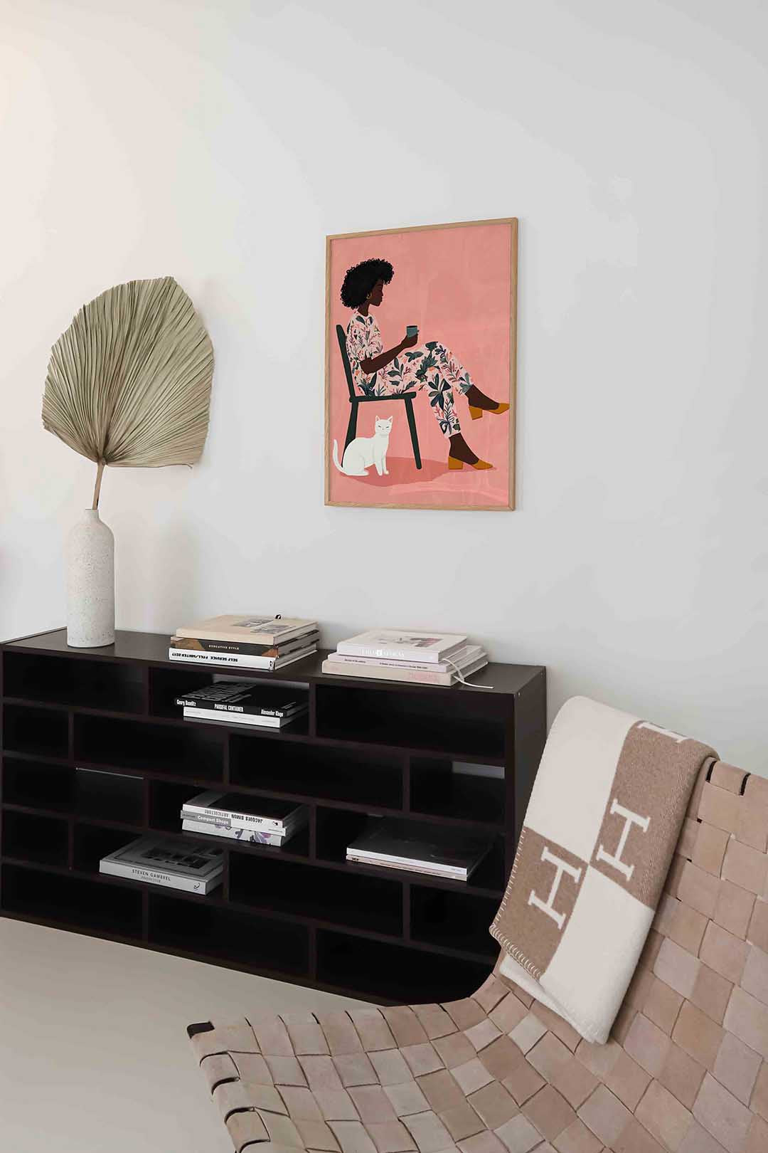 Vrouw met kat Poster