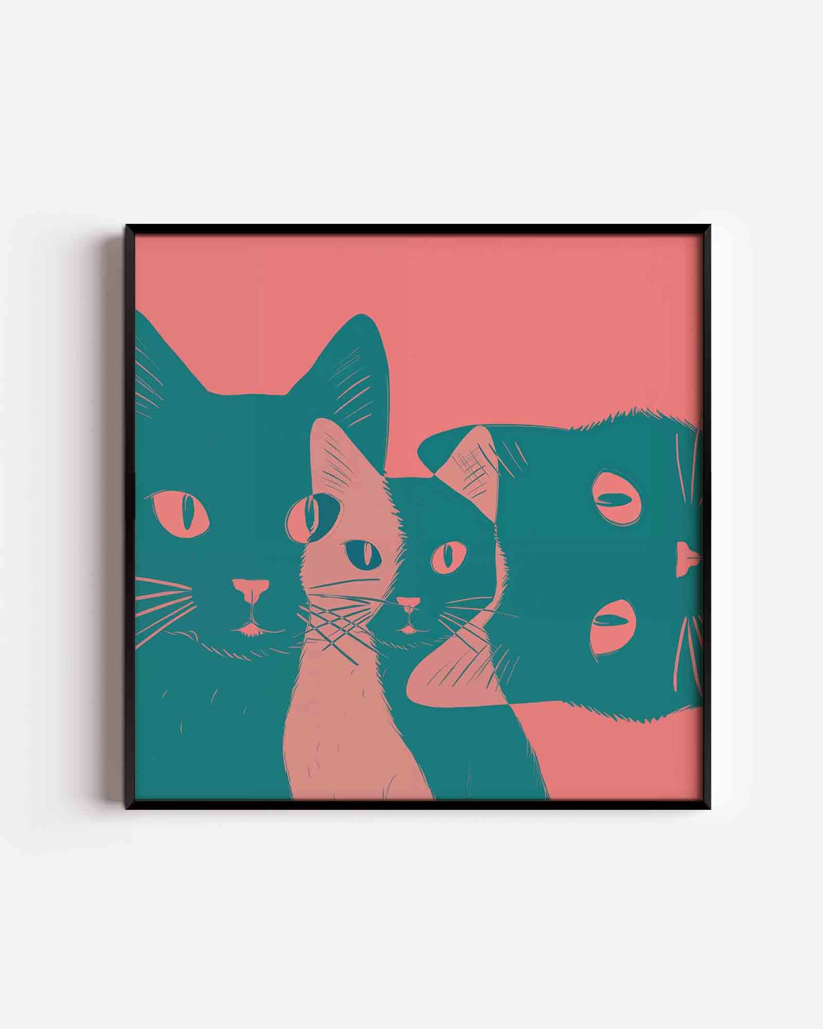 Drie katten Poster