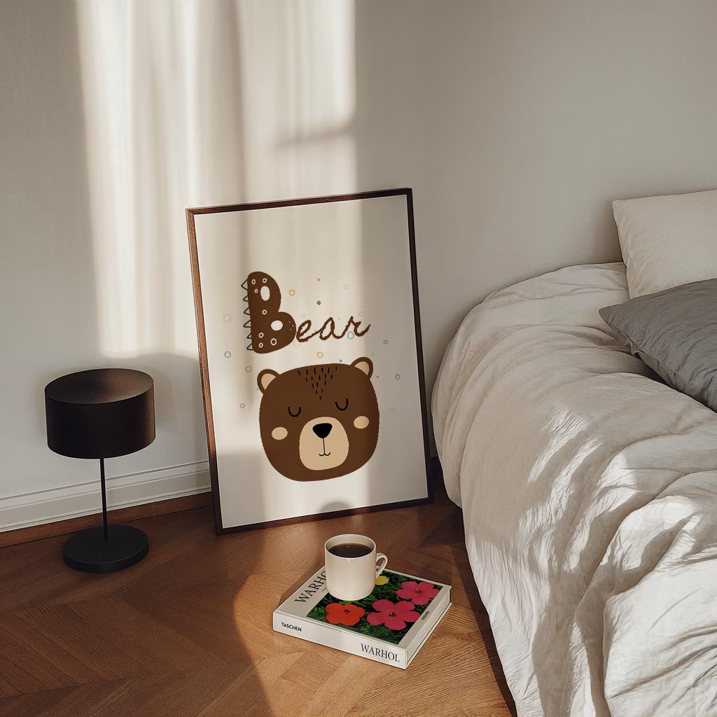 Schattige Bruine Beer Poster-WallArtistic