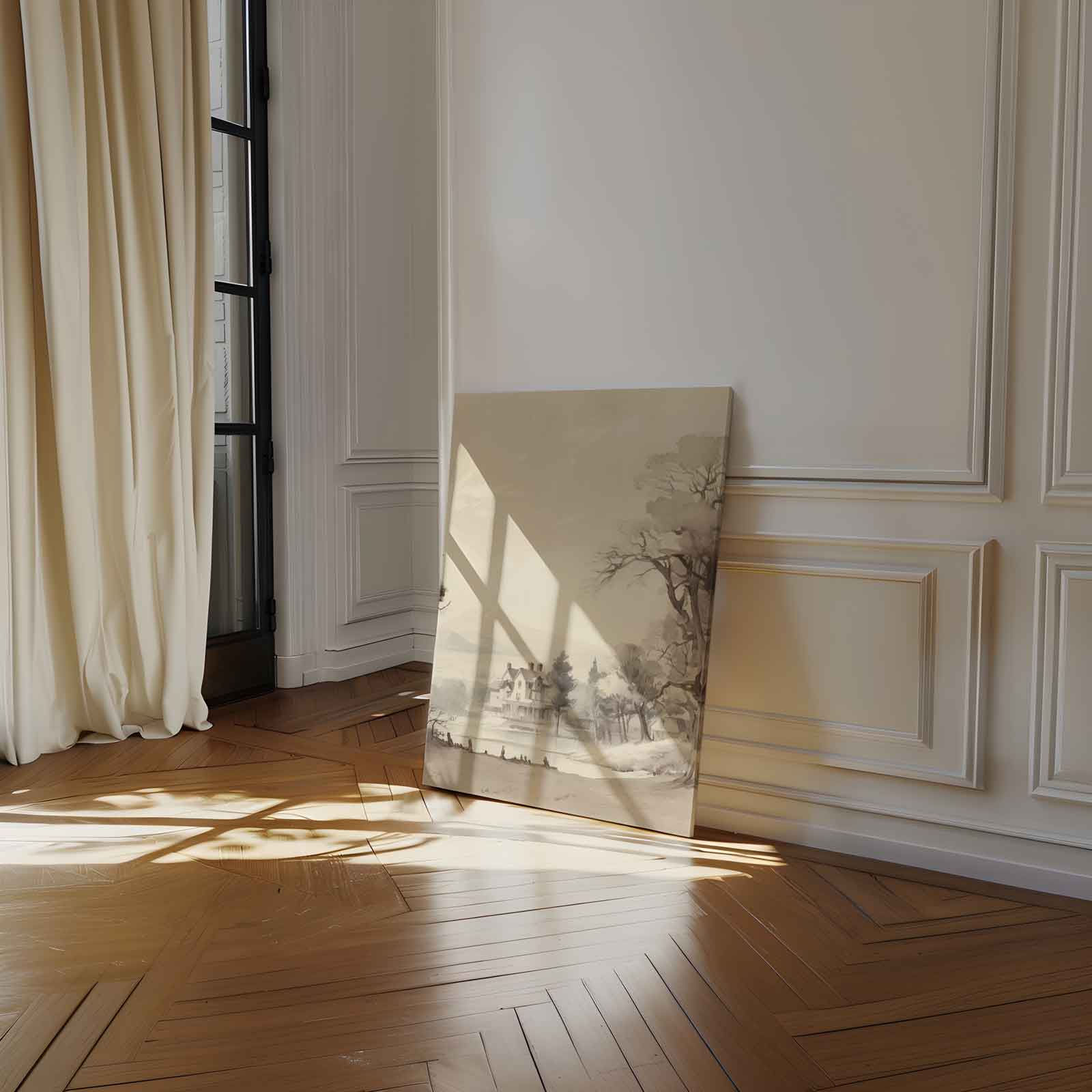 Rustiek Landelijk Tafereel Kunstwerk-canvas-dibond-plexiglas-wanddecoratie-WallArtistic