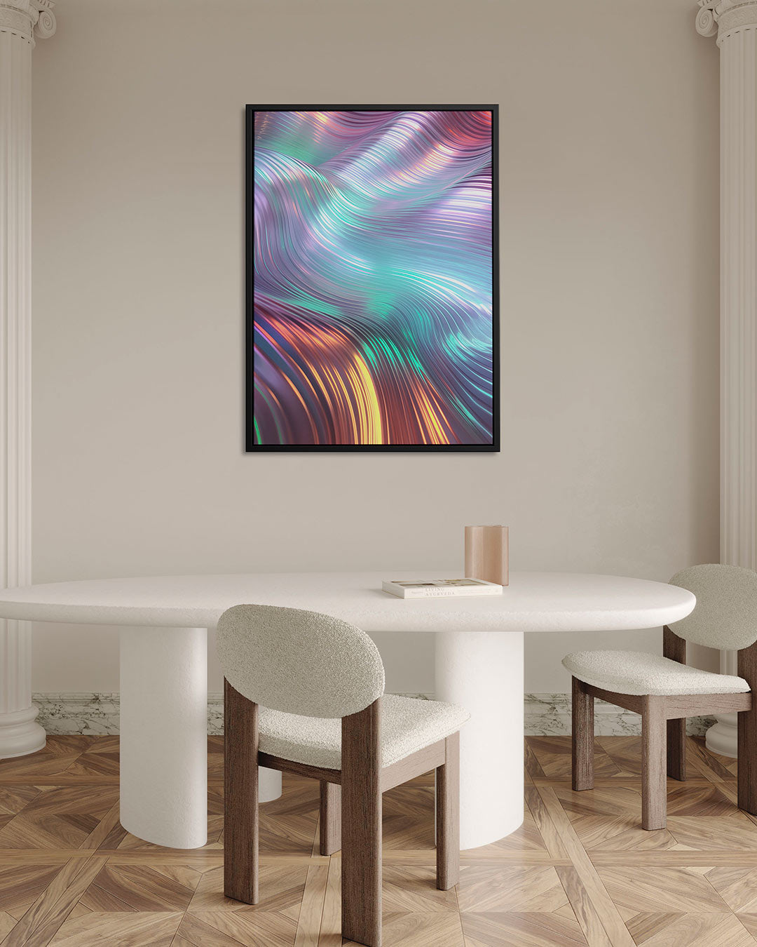 Golvende kleuren Kunstwerk