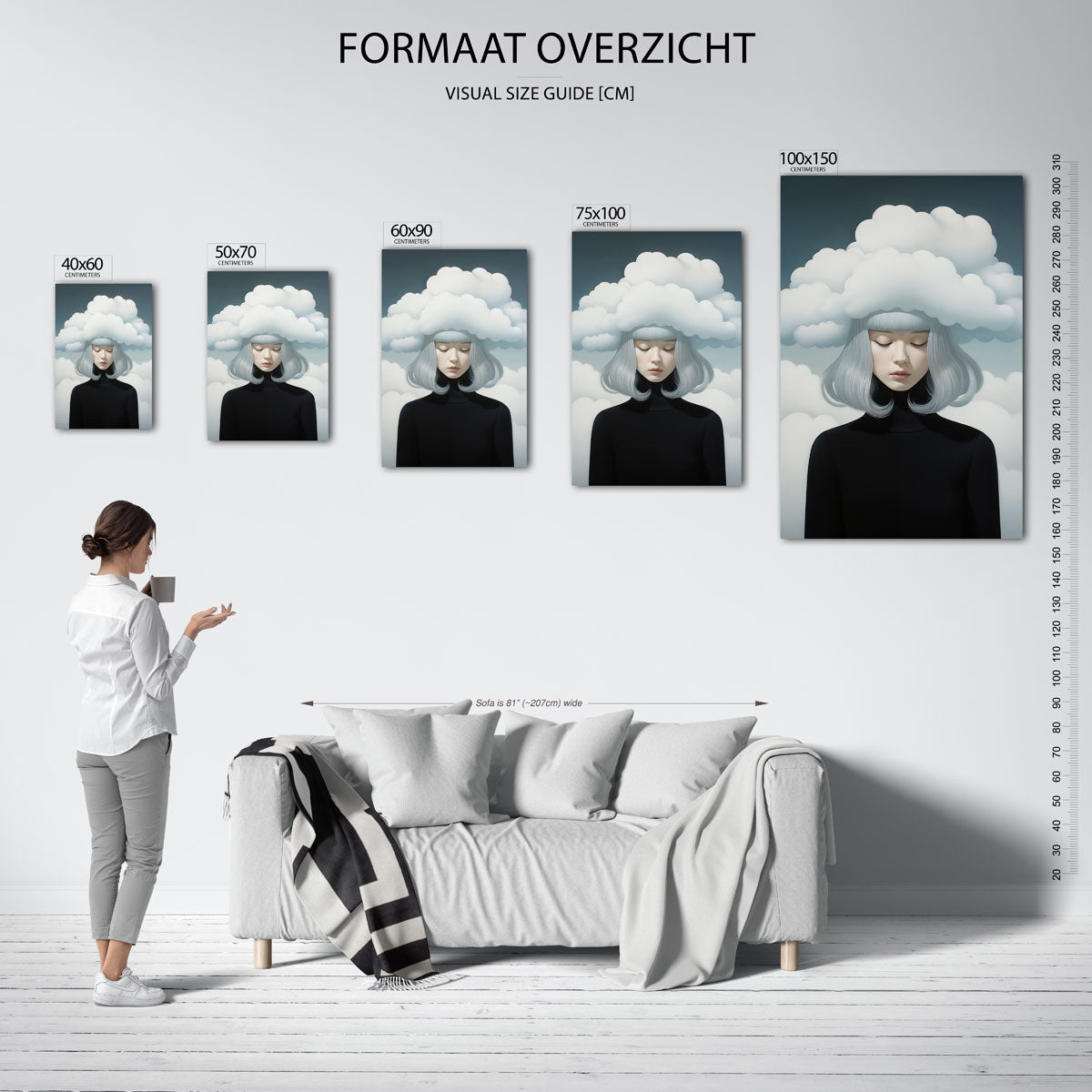 Dromerige wolken Kunstwerk