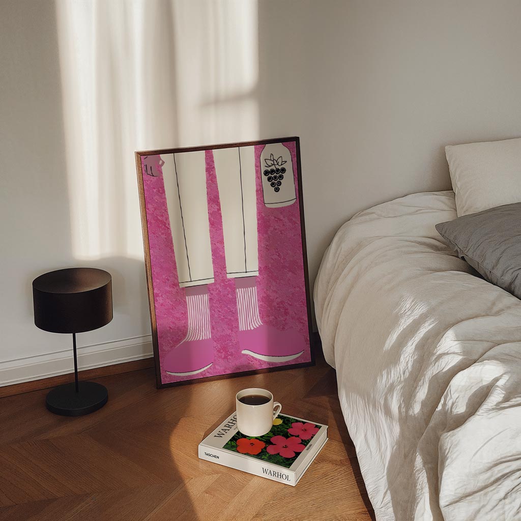 Stijlvolle roze stappers poster-WallArtistic