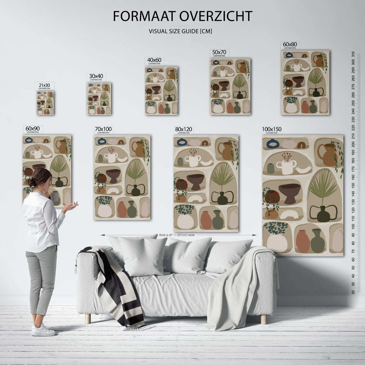 Vazen en potten Poster