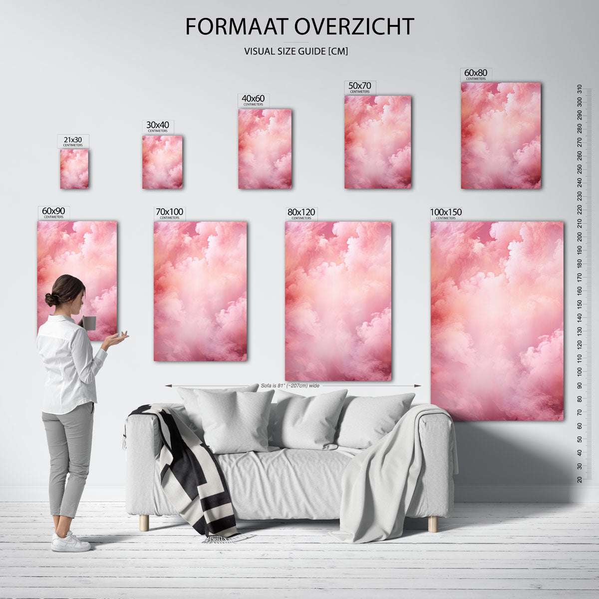 Roze wolken Poster