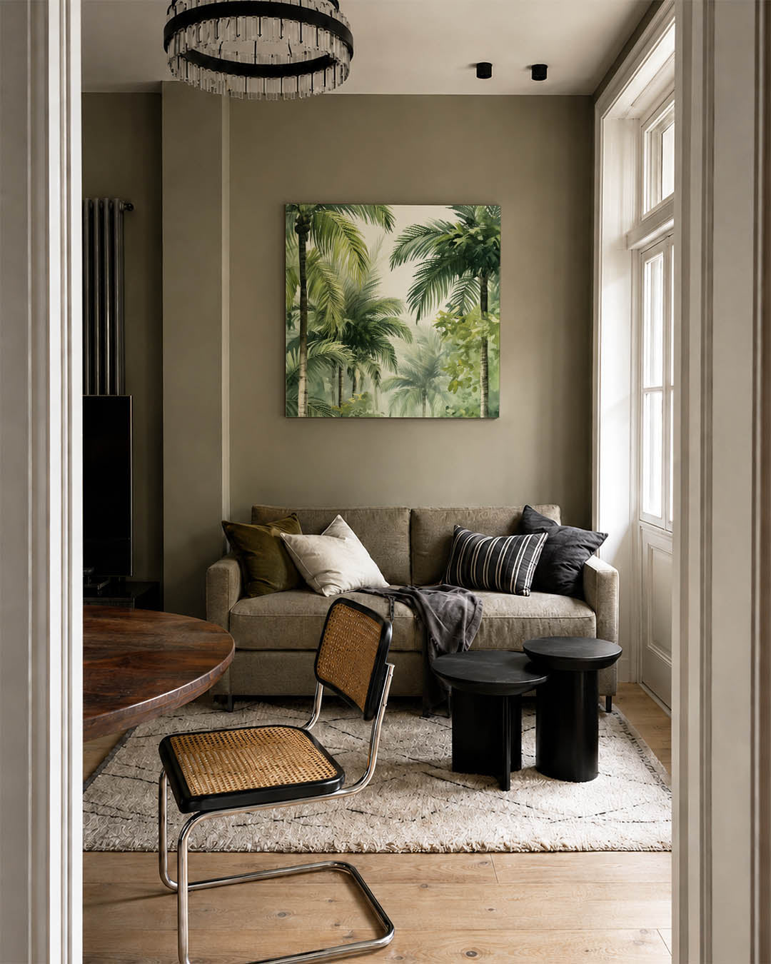 Tropische palmbladeren Kunstwerk