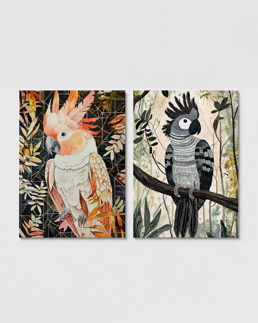Vogels en lijnen Posterset