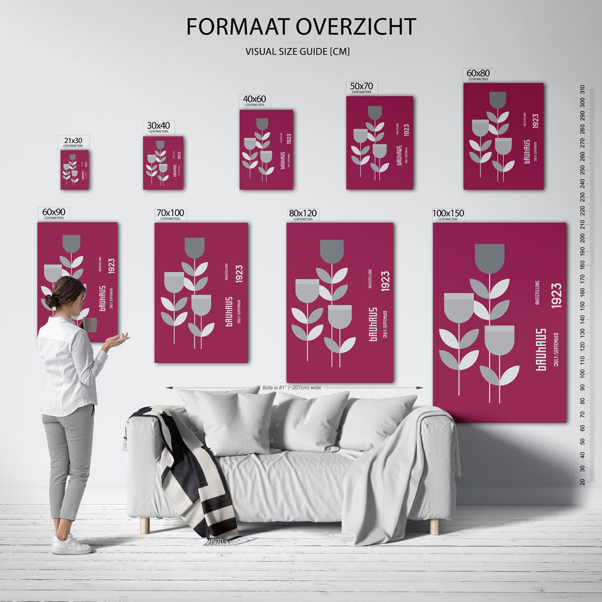 Grafische bloemvormen Poster