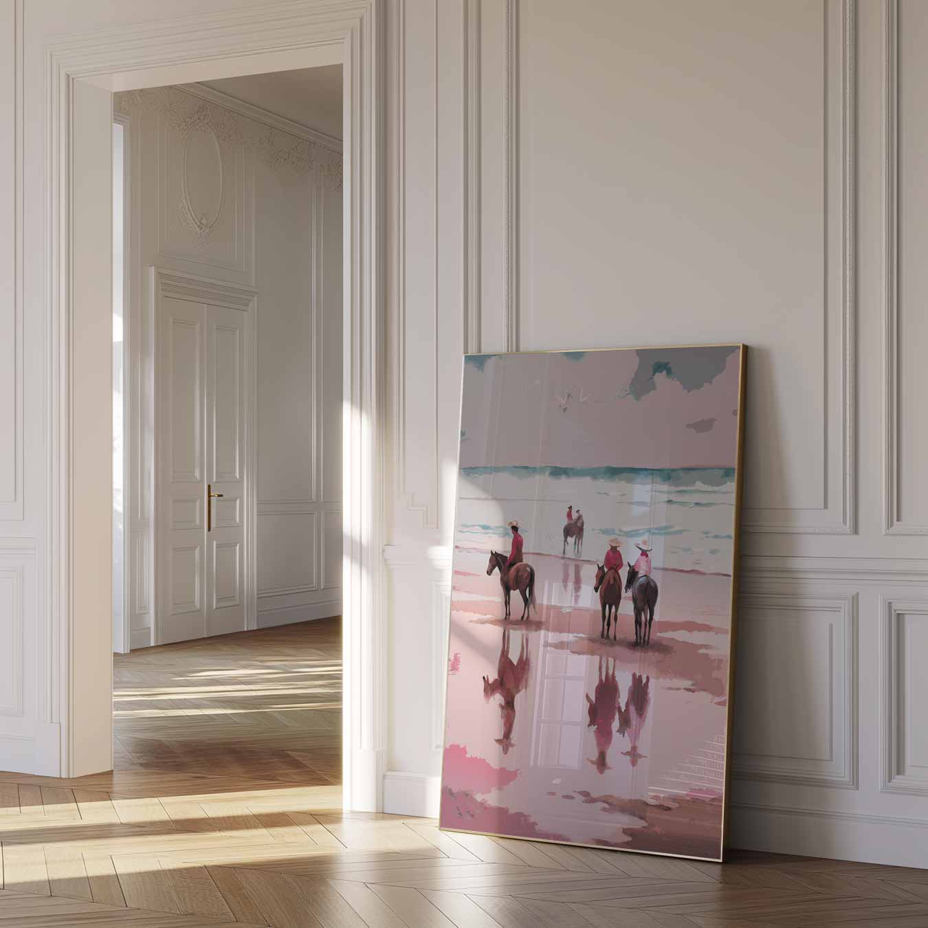 Strandpaarden Wanddecoratie Poster-WallArtistic