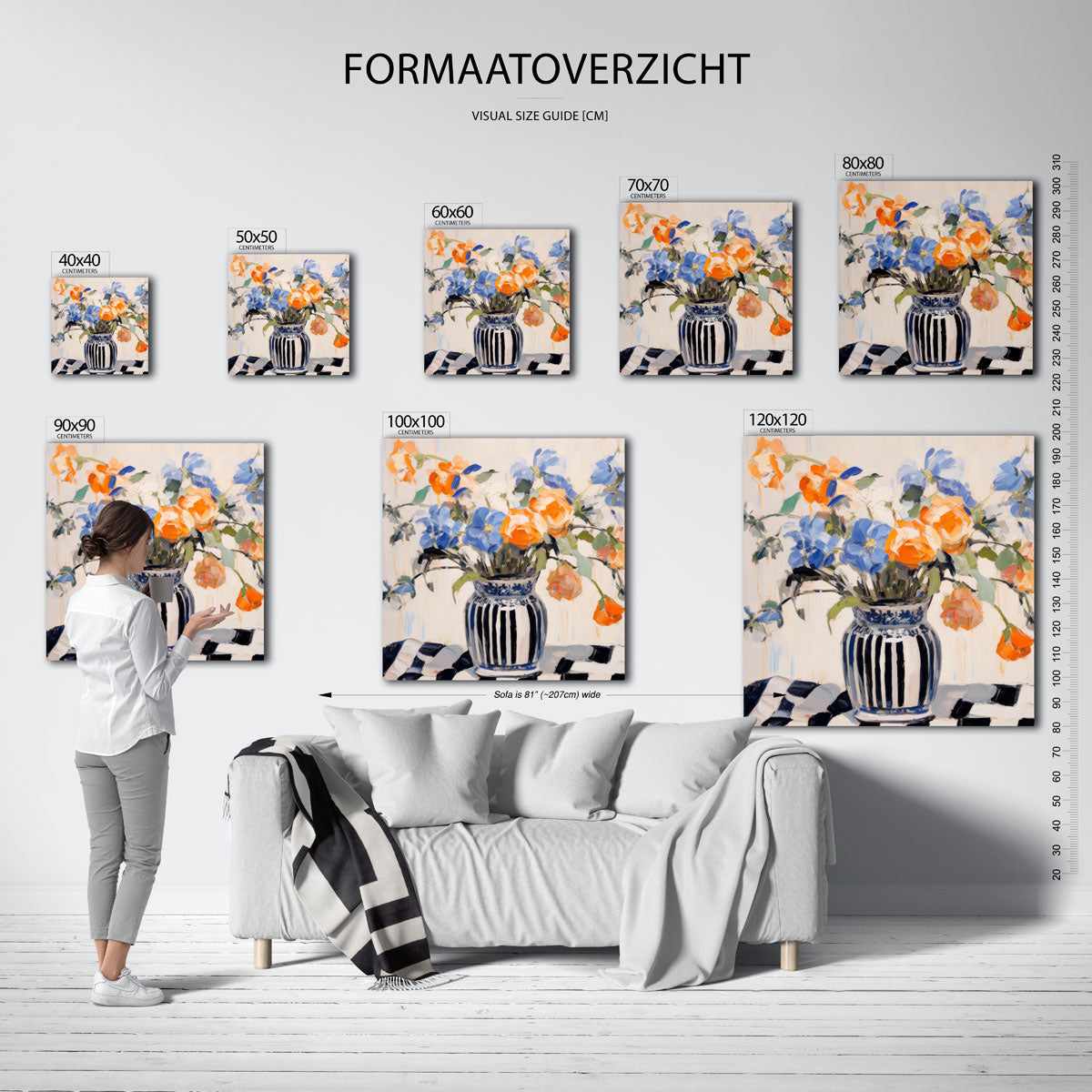 Bloemen in vaas Poster