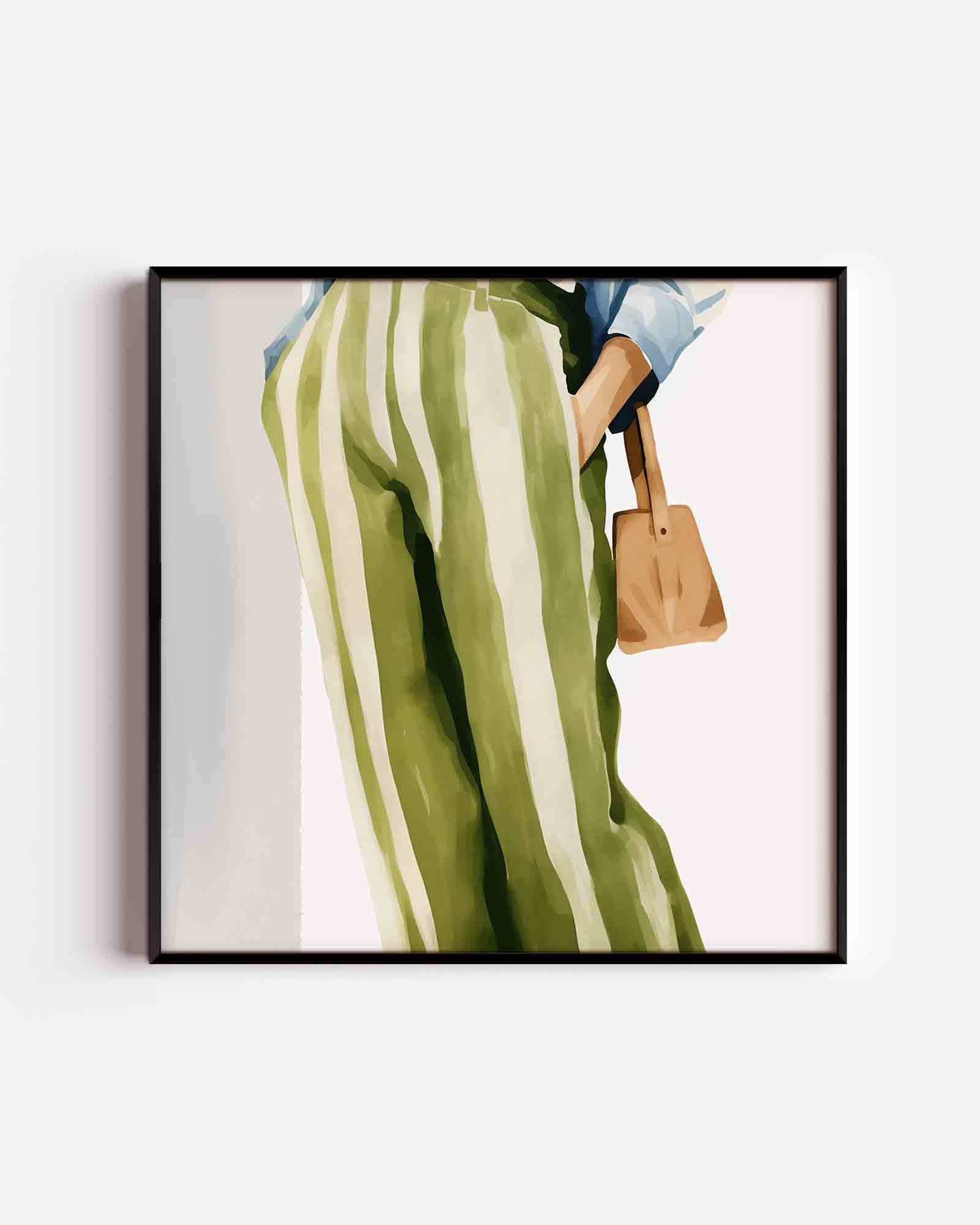 Gestreepte broek Poster
