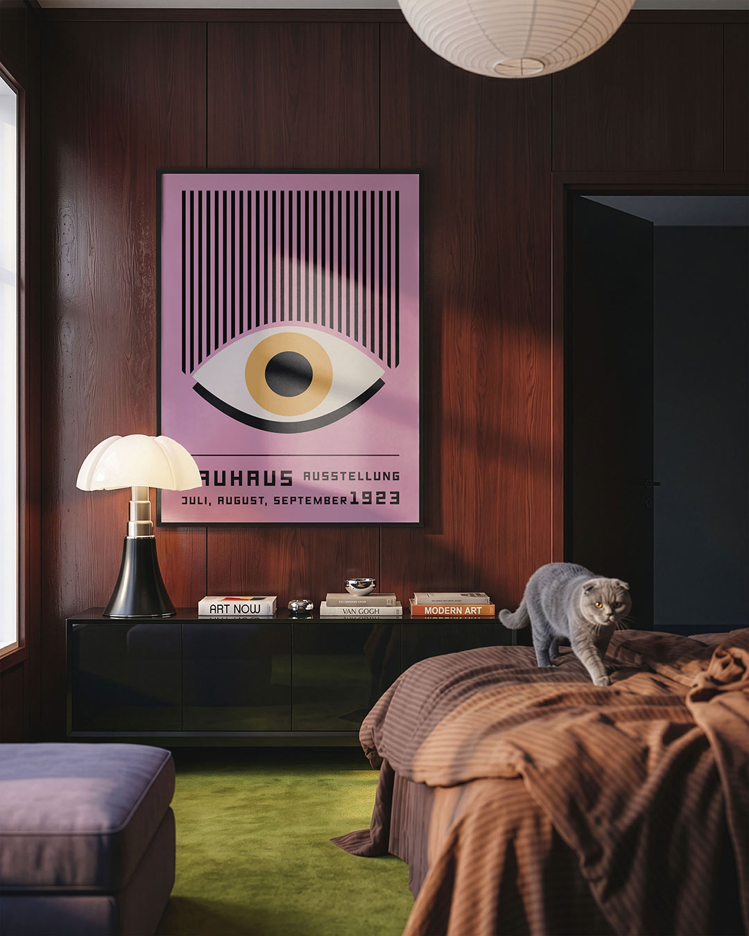 Lijnen en oog Poster