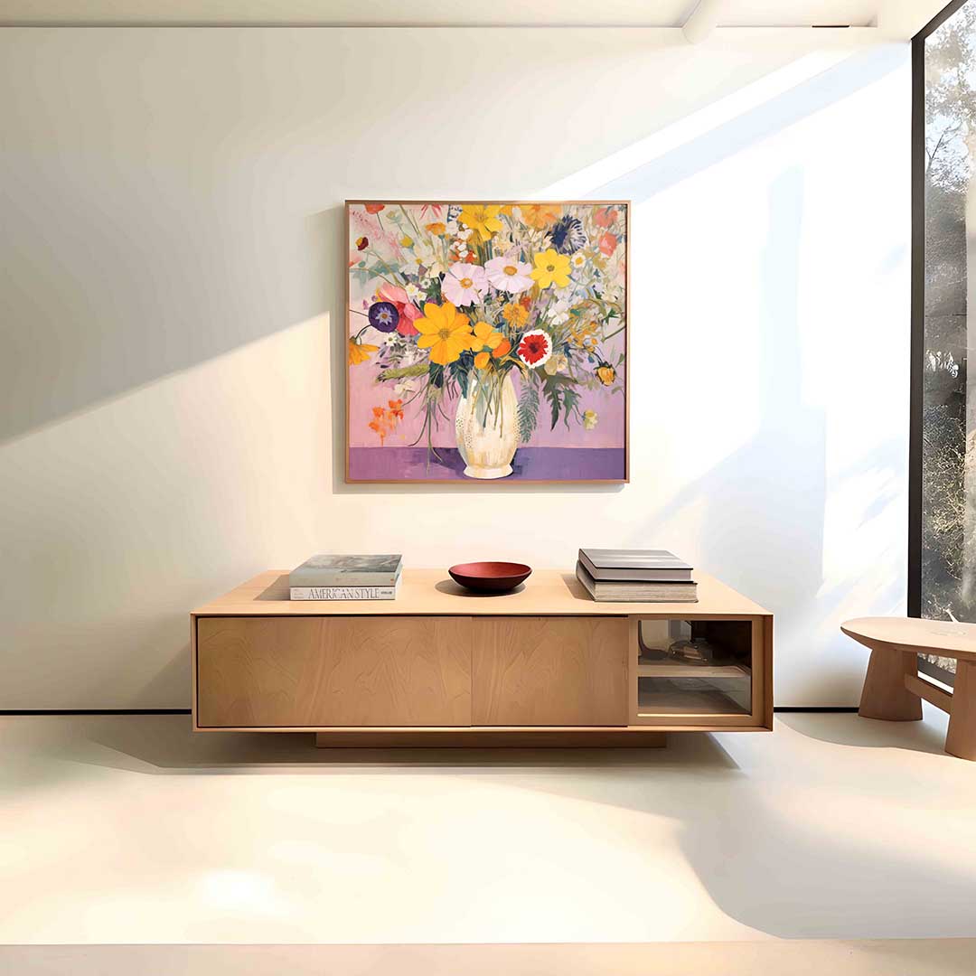 Bloemen in vaas Poster