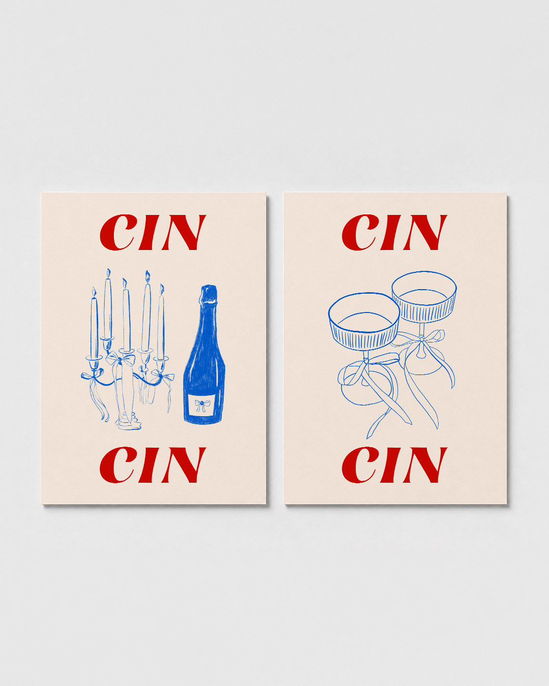 Feestelijke illustratie Posterset