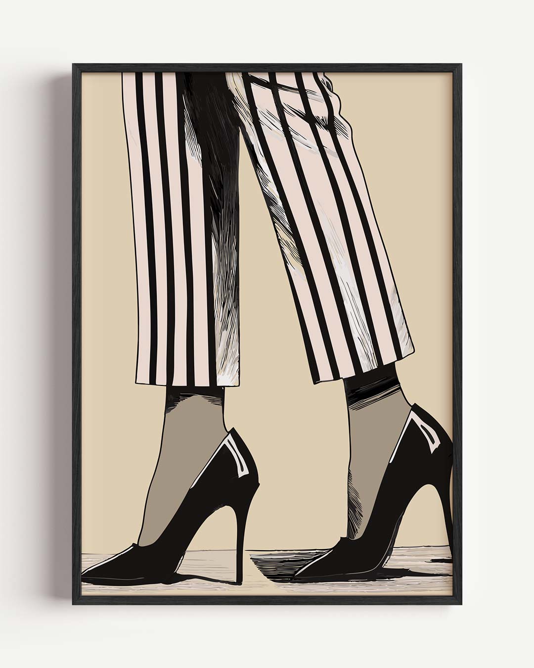 Stijlvolle Stiletto Stappen Poster-WallArtistic