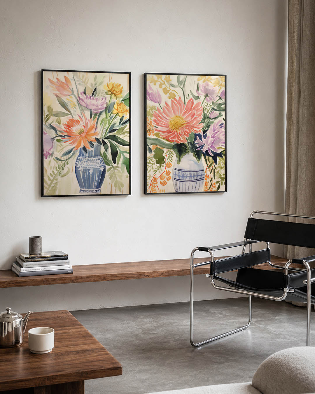 Bloemrijke vormen Posterset