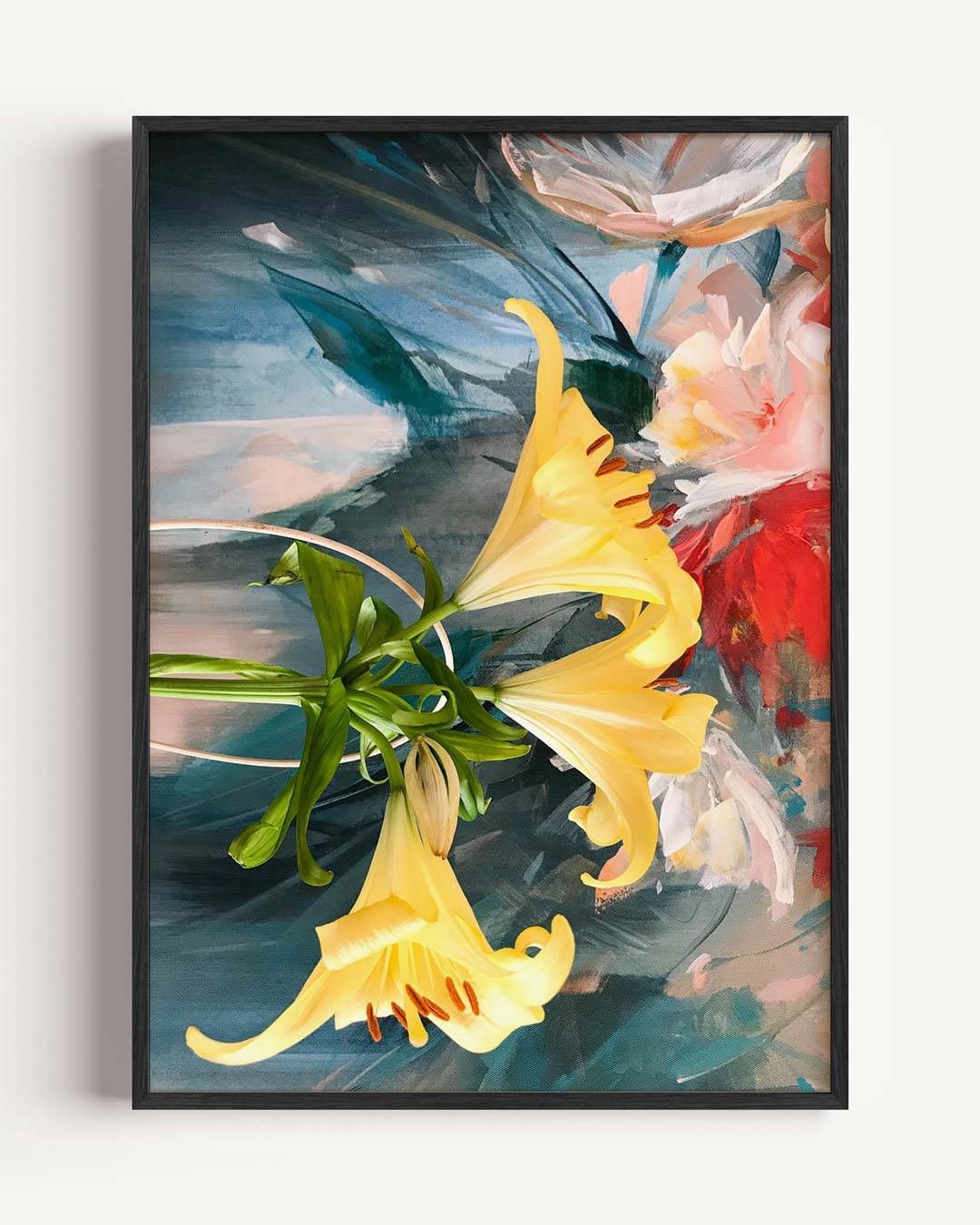 Elegante Bloemenschilderij Poster-WallArtistic