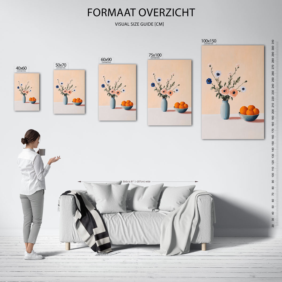 Bloemen en fruit Kunstwerk