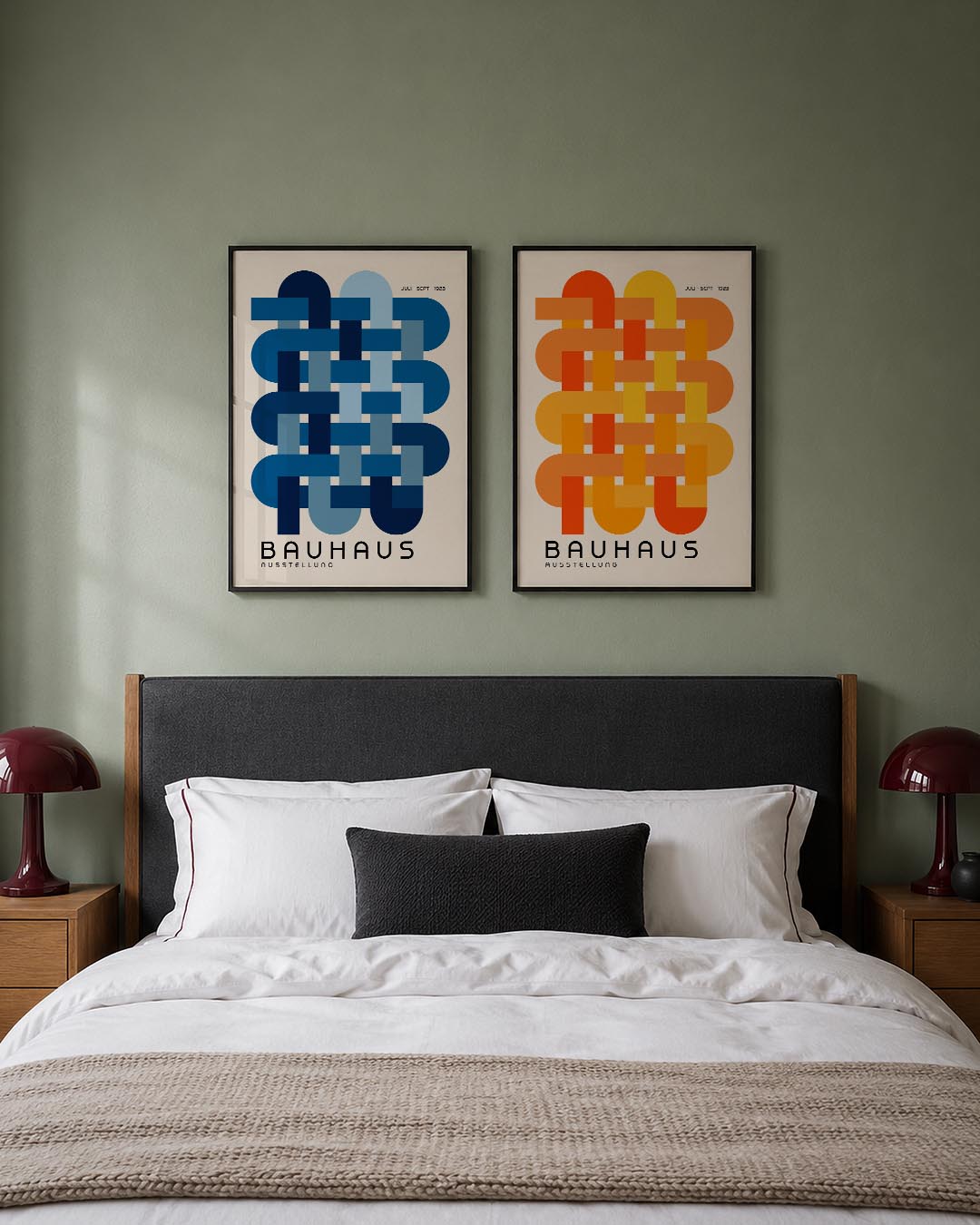 Vlechtwerk in blauw Posterset