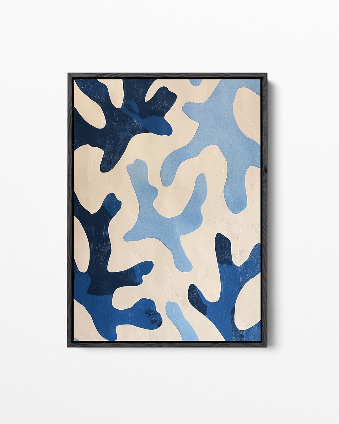 Organische blauwe vormen Kunstwerk