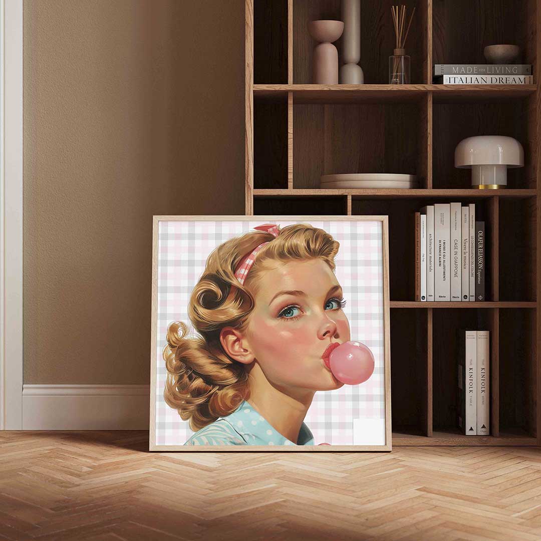 Meisje met kauwgom Poster