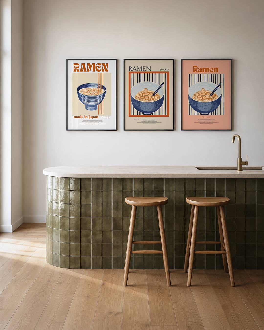 Kleurrijke kompositie Posterset
