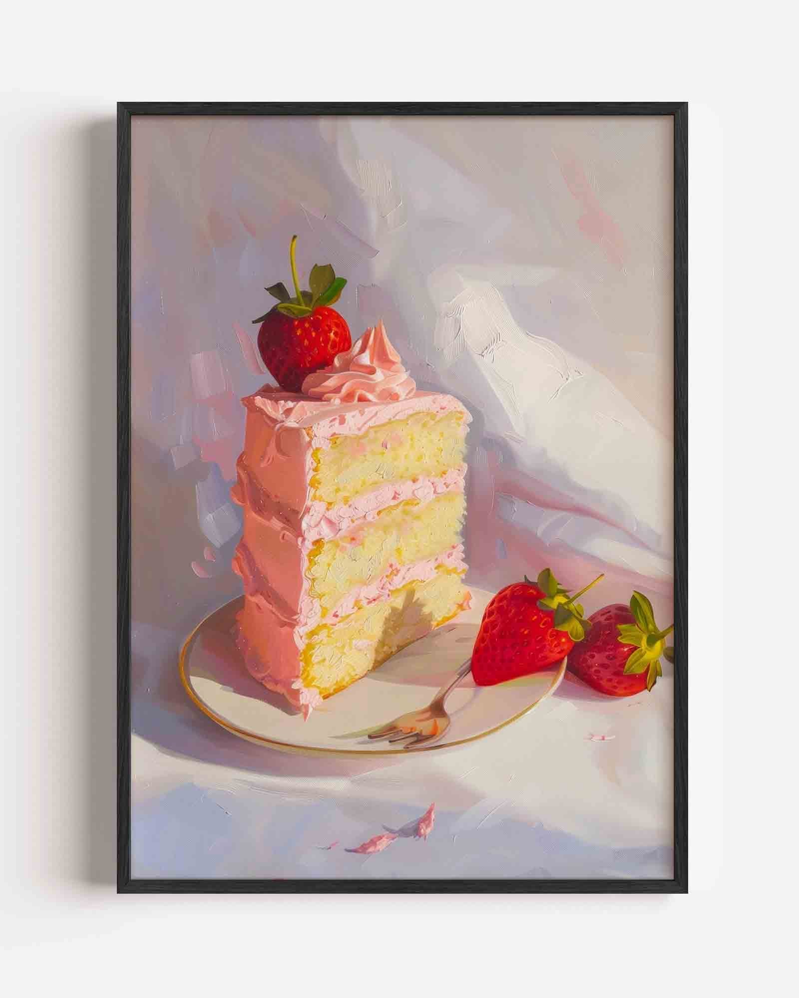 Aardbeientaart Poster