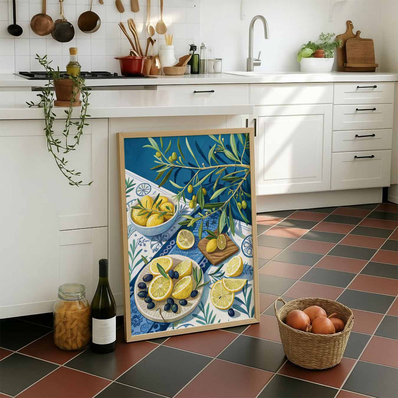 Mediterraans Tafereel Wanddecoratie Poster-WallArtistic
