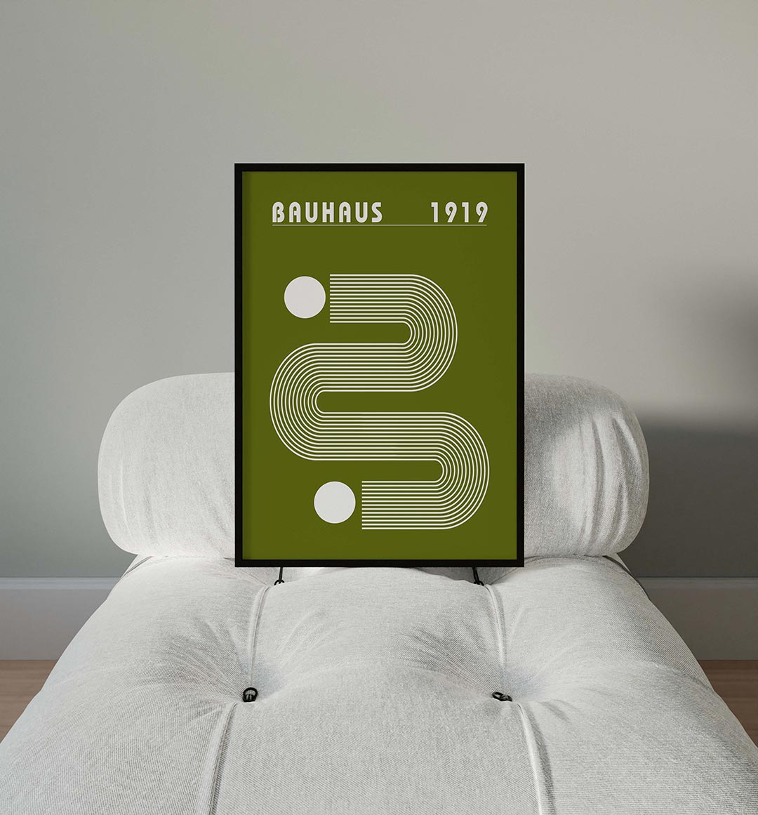 Lijnen en cirkel Poster