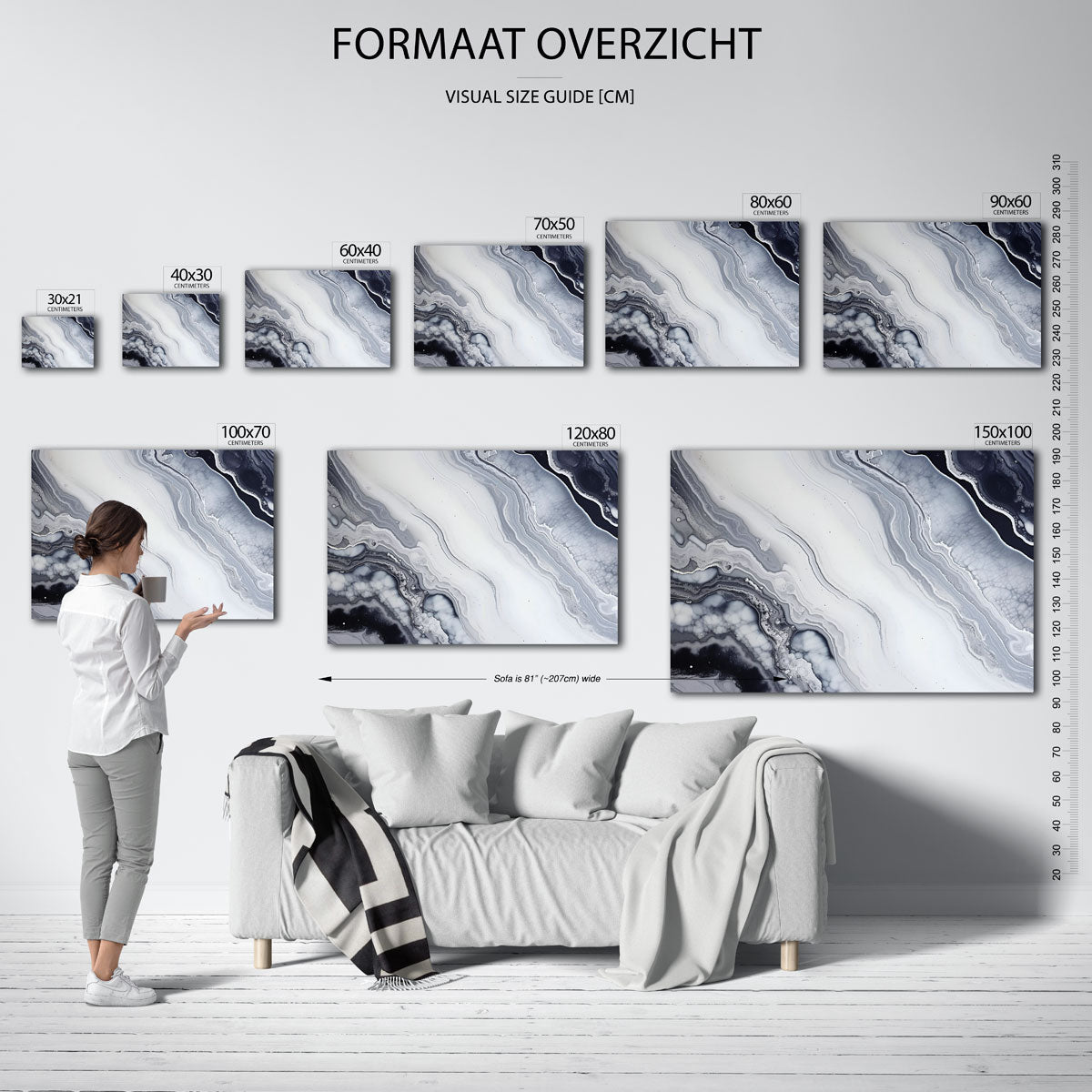 Golvende lijnen Poster