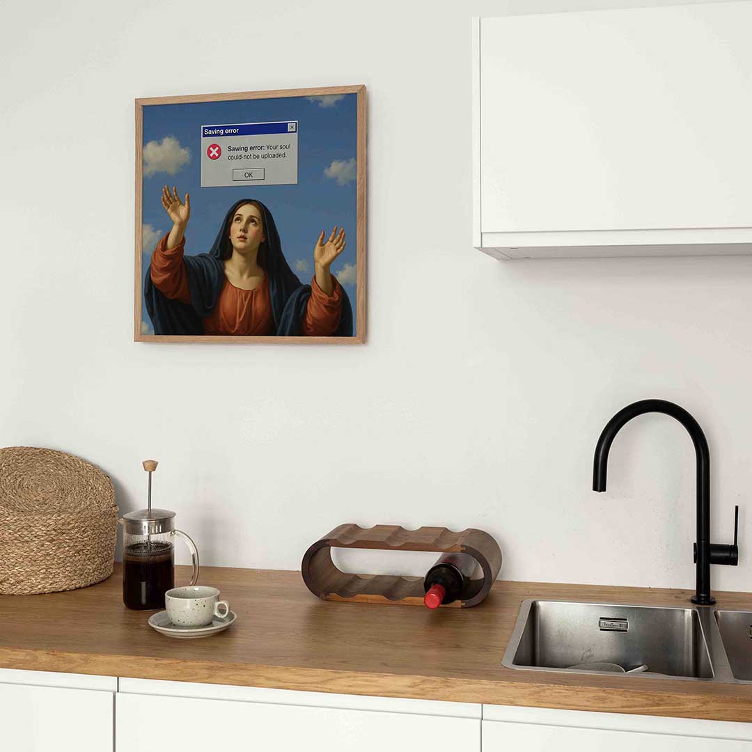 Vrouw met foutmelding Poster