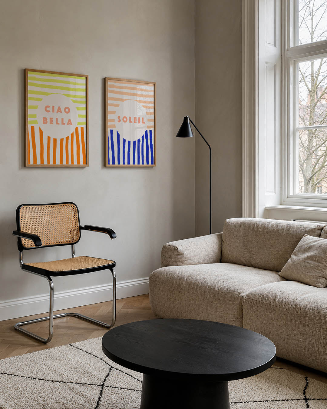 Strepen en cirkel Posterset