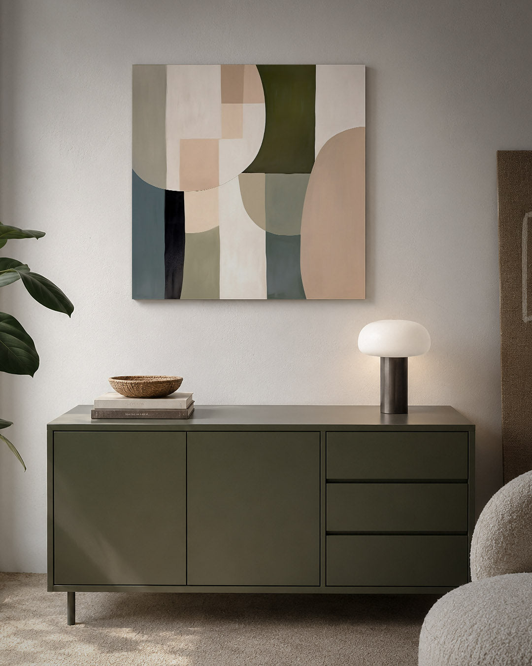 Geometrische vormen compositie Kunstwerk