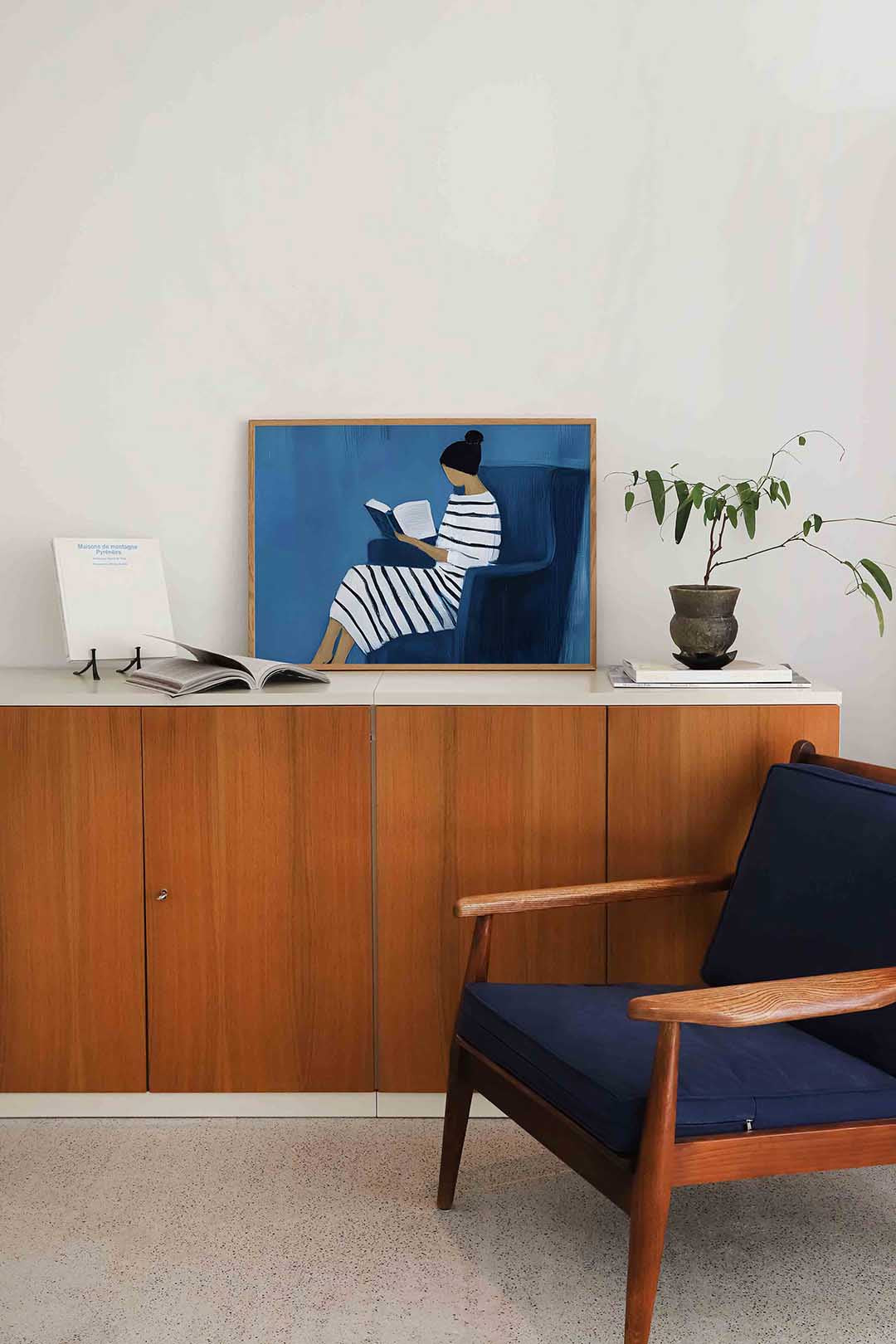 Lezende vrouw Poster
