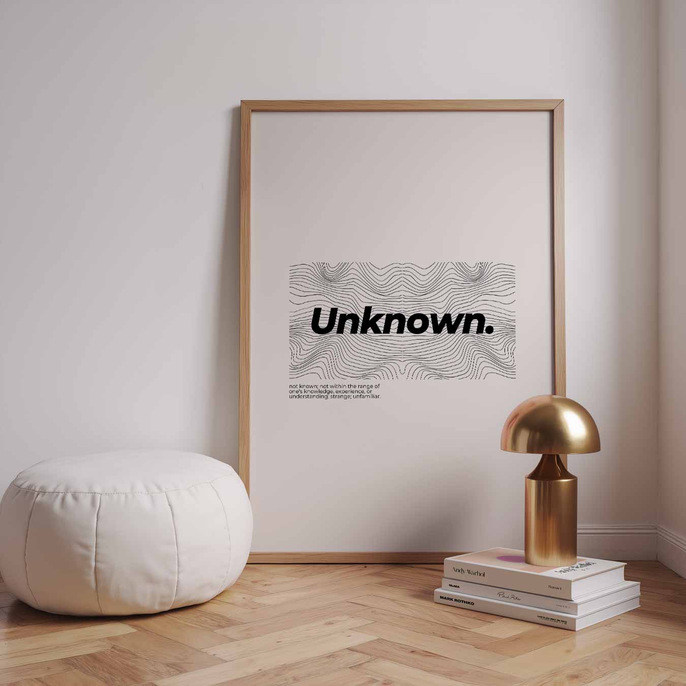 Unknown - Stijlvolle Typografische Poster-WallArtistic
