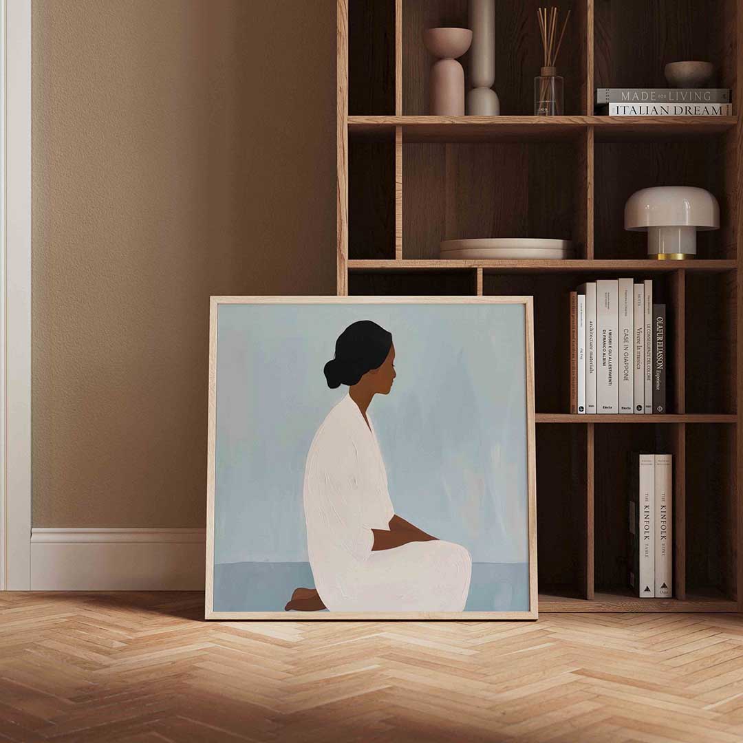 Zittende figuur Poster