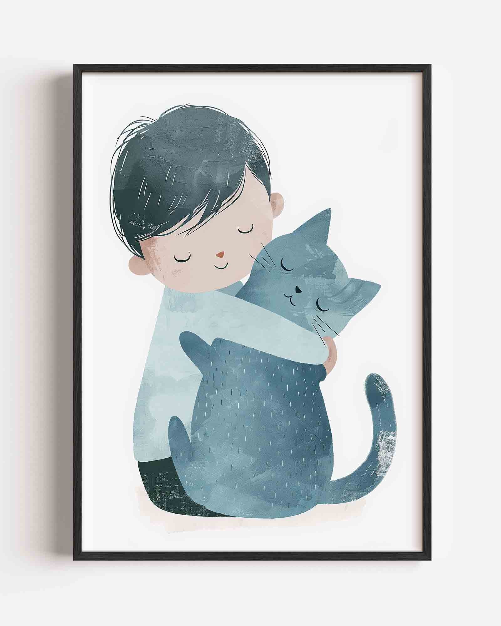 Kind met kat Poster