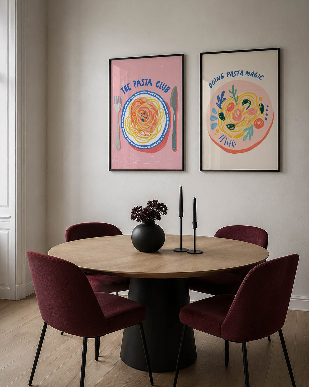 Eetlustige vormen Posterset