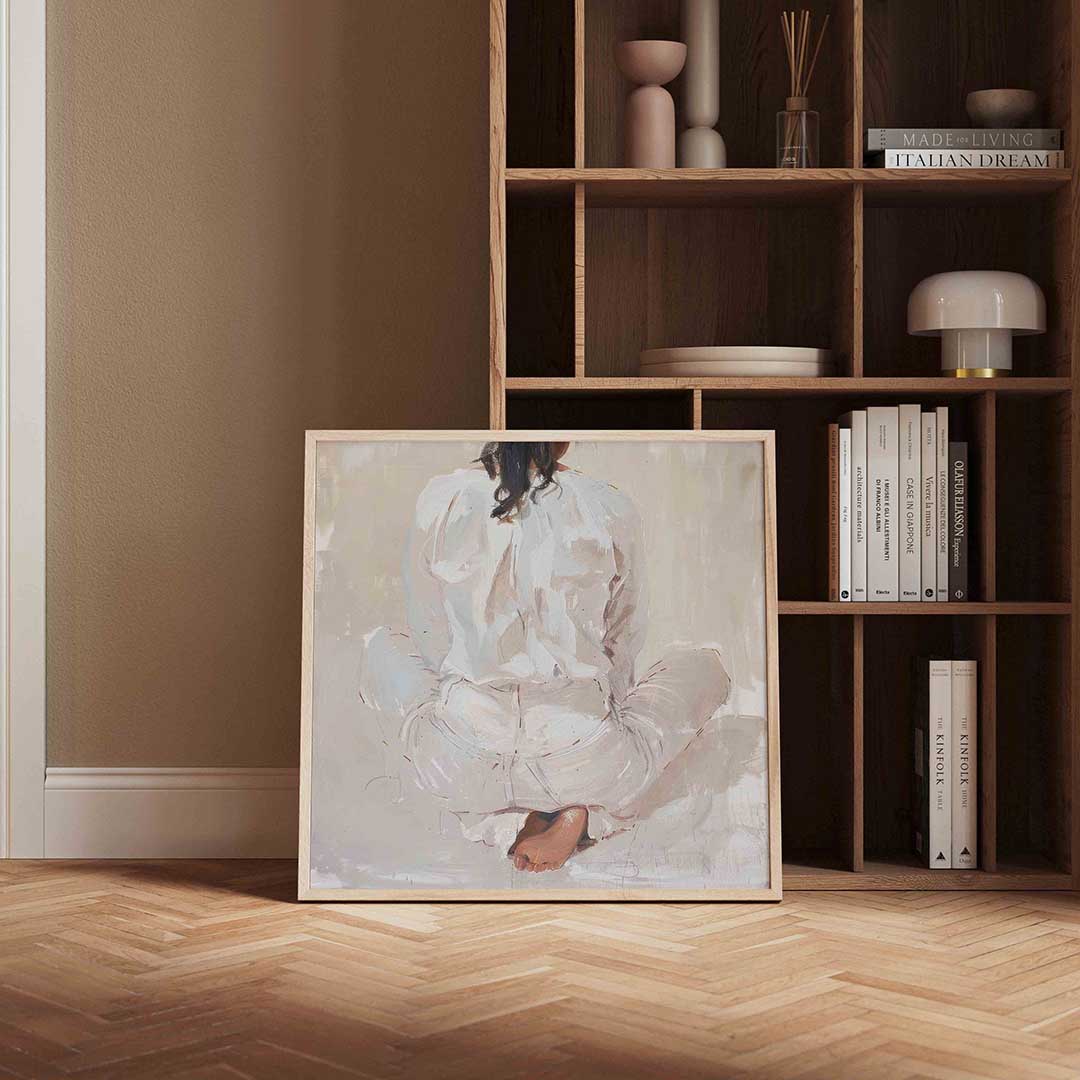 Zittende figuur Poster