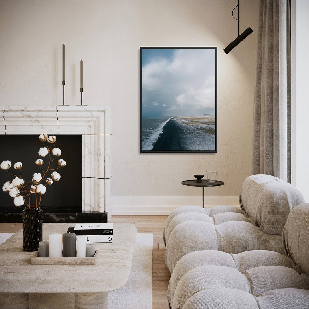 Kustlandschap met zee Kunstwerk