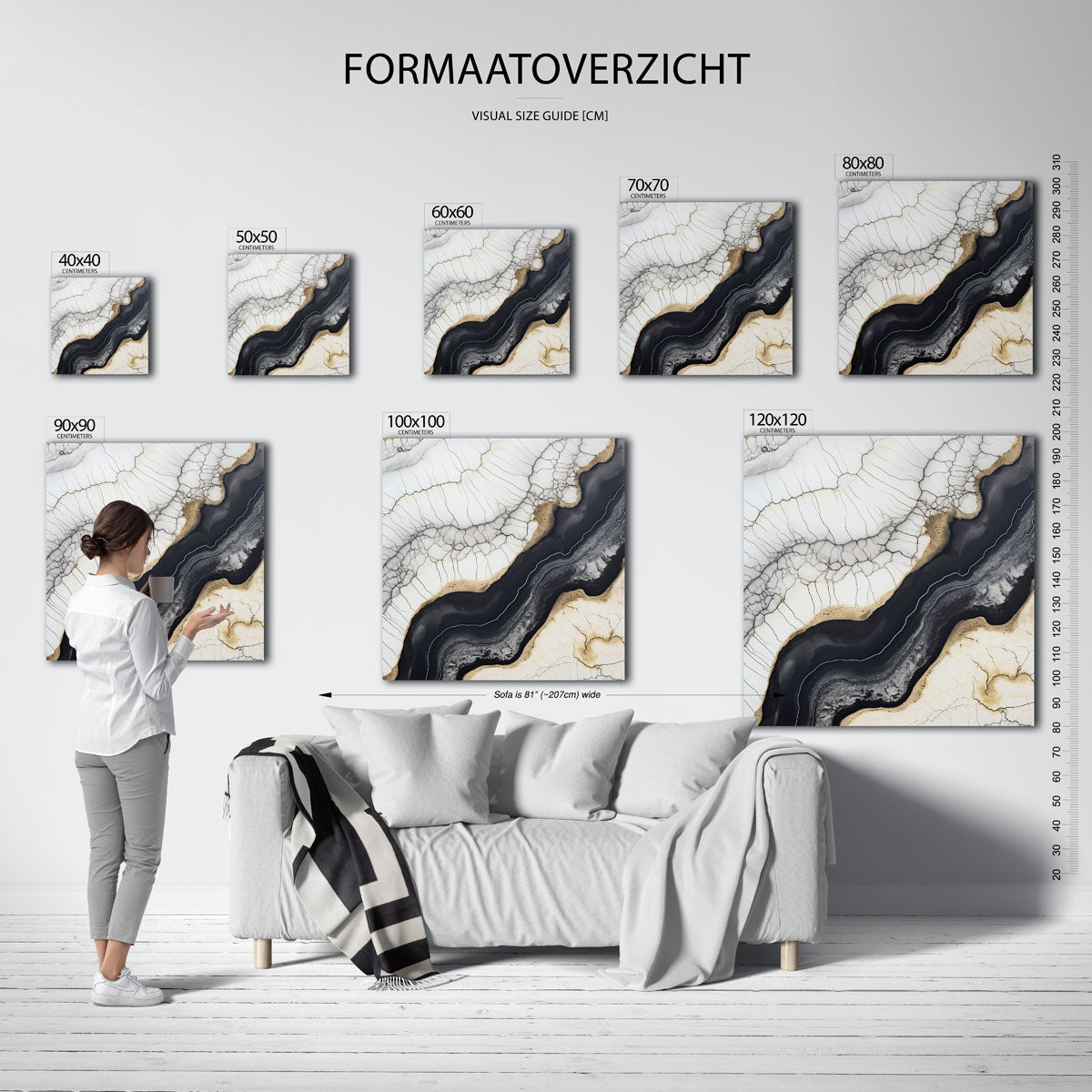 Abstracte lijnen en patronen Poster