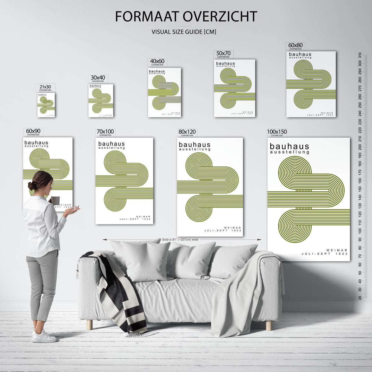 Lijnenspel en cirkel Poster