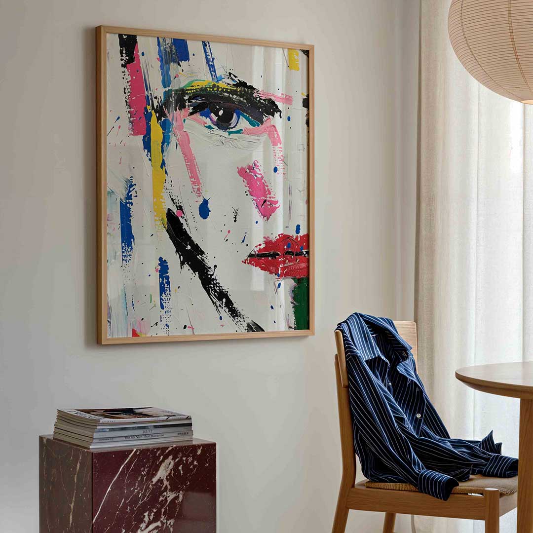 Abstract gezicht Poster