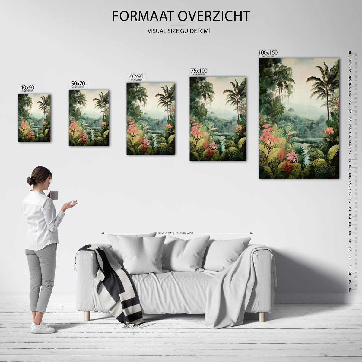 Tropisch landschap Kunstwerk