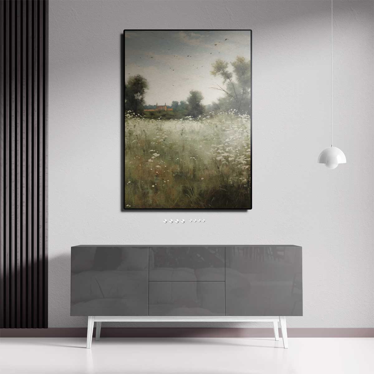 Rustgevend Veldlandschap Kunstwerk-canvas-dibond-plexiglas-wanddecoratie-WallArtistic
