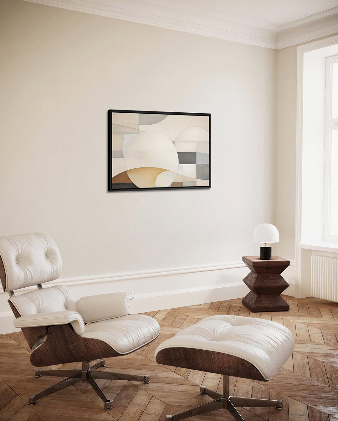 Geometrische vormen compositie Kunstwerk