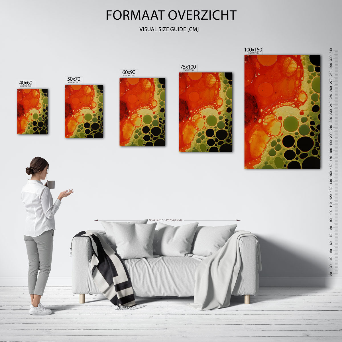 Kleurrijke cirkelpatronen Kunstwerk