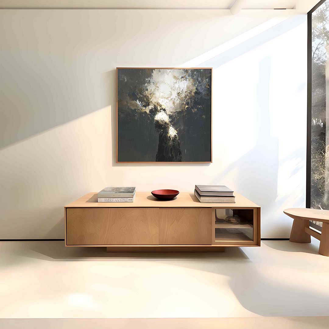 Abstracte figuur met lichteffect Poster